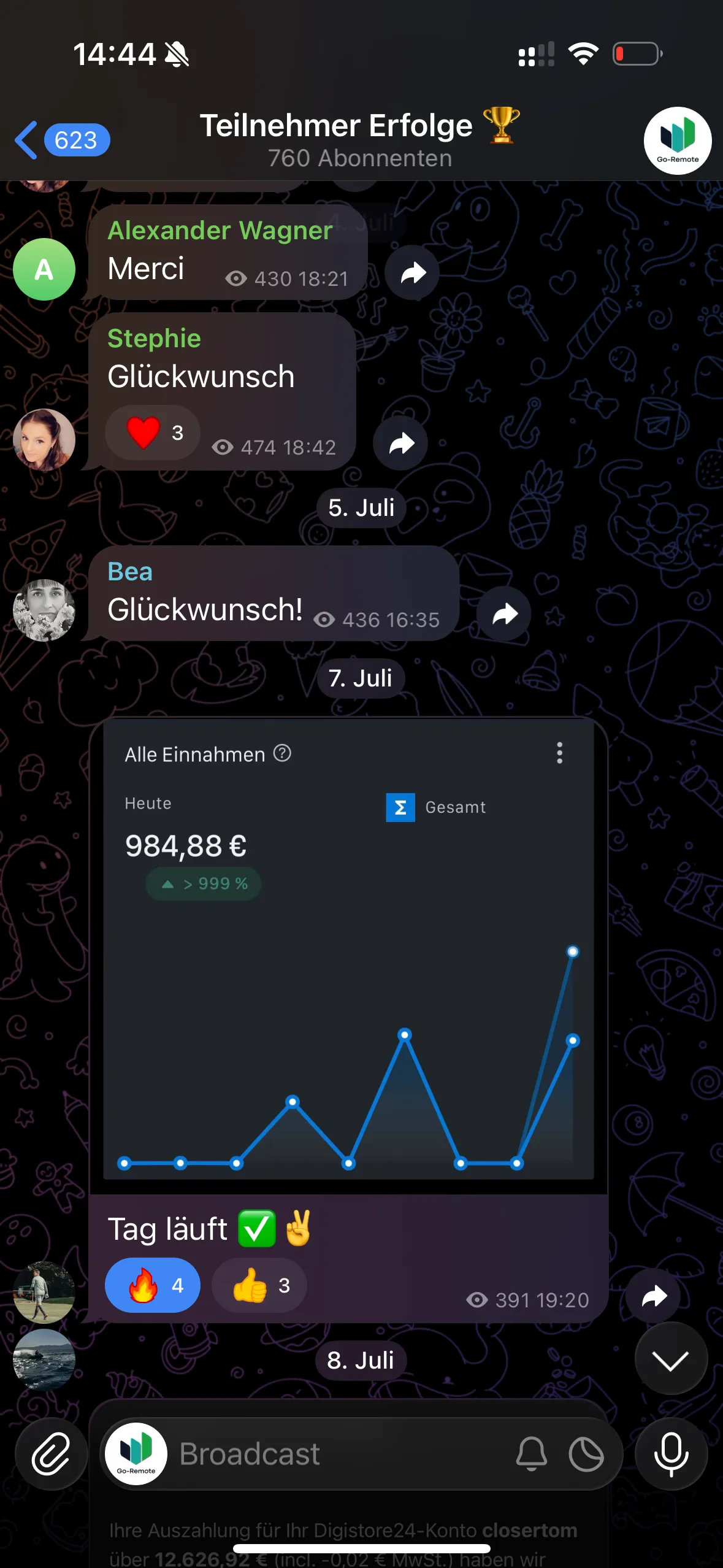 Ergebnis aus der GoRemote Community 19
